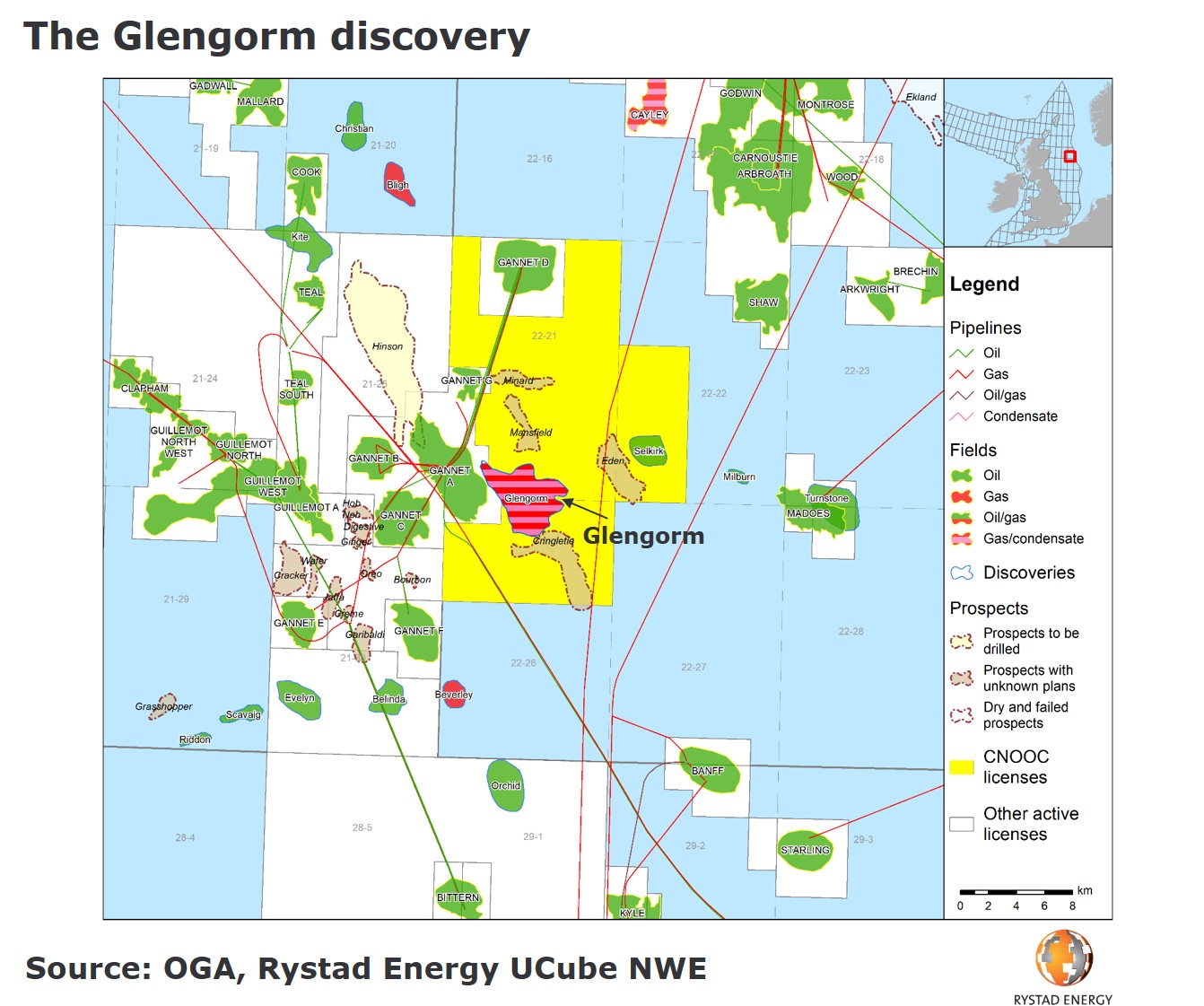 A map showing the Glengorm discovery. Source: OGA